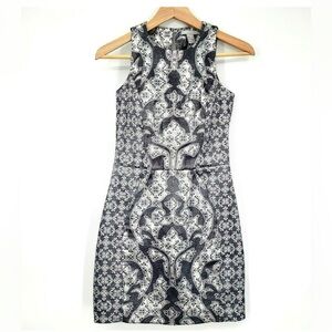 H&M Floral Jacquard Brocade Sheath Dress size small